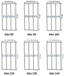 REA - Sprchové dveře Alex 80 REA-K0287
