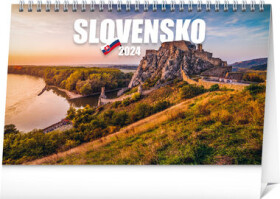 Presco Group Stolový kalendár Slovensko 2024 / 23.1 × 14.5 cm (PGS-32647-SK)