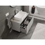 MEXEN/S - Orio koupelnová skříňka pod umyvadlo 90 cm s deskou, 1 šuplík, šedá mat 91A10-09047-1-BFC62