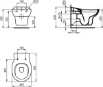 IDEAL STANDARD - Contour 21 Dětské závěsné WC, Rimless, bílá S312801