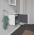 DURAVIT - L-Cube Umyvadlová skříňka 40x42x29 cm, panty vlevo, bílá mat LC6272L1818