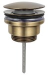 SAPHO - Umyvadlová výpust 5/4“, click-clack, velká zátka, 5-65, bronz CV1110BR