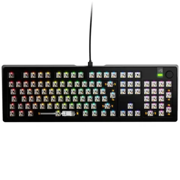 Glorious GMMK 3 Pro 100% barebone ISO černá / herní 100% / USB-C / bez spínačů / ISO layout / RGB / 1.4m (GLO-KB-GMMK3-PRO-100-BB-W-BLK-ISO)