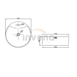 INVENA - Umyvadlo na desku 47 cm RONDI CE-21-001-W