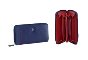 Dámská peněženka BHPC Piping long zip BH-1572-05 modrá