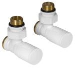 AQUALINE - C-START připojovací sada ventilů ruční rohová, bílá SC237W