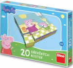 Peppa Pig: Veselý den Dřevěné kostky 20 ks - Dino