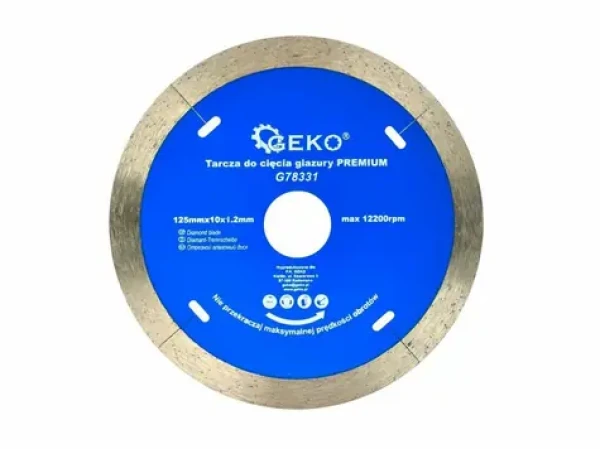 GEKO G78331 / Řezný kotouč diamantový celoobvodový / 125 x 10 x 22.2 mm (G78331)