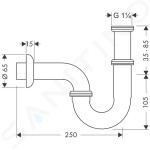 HANSGROHE - Sifony Sifon, chrom 53002000