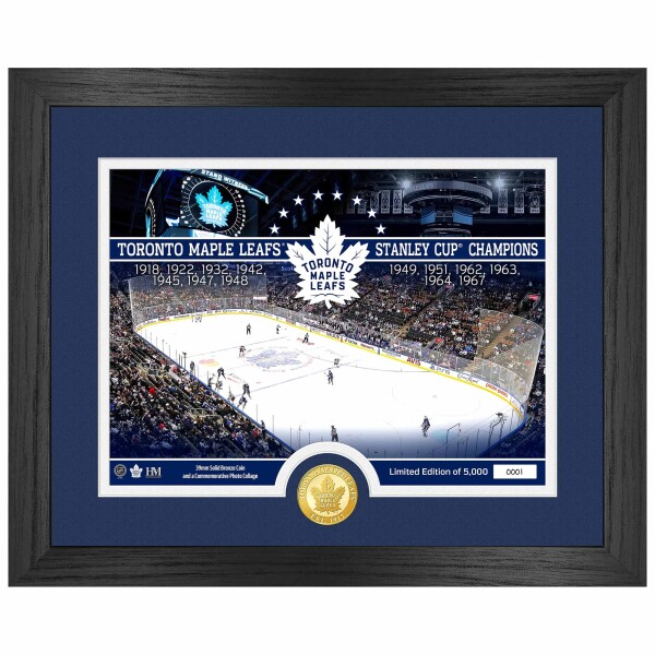 Obraz Toronto Maple Leafs NHL 13-Time Stanley Cup Champions Bronze Coin