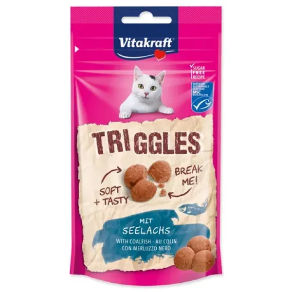 Vitakraft Triggles losos 40 g / Pamlsky pro kočky / poloměkké (493-2435822)