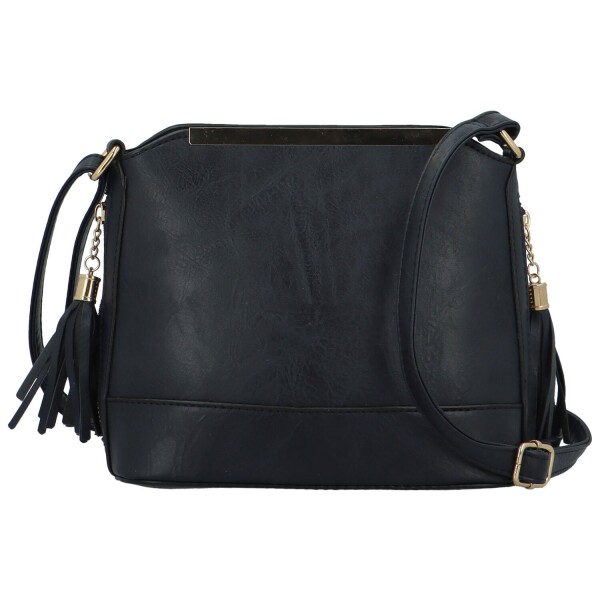 Módní dámská koženková crossbody kabelka Vaios, tmavě modrá