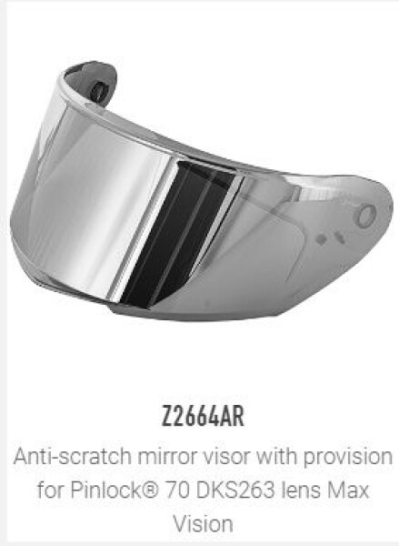 Z2664Ar plexi stříbrné zrcadlové pro přilbu Givi 50.6 Sport, 50.8, 50.9, tvrzené proti poškrábání