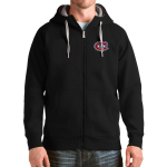Pánská mikina Montreal Canadiens NHL Antigua Logo Victory Full-Zip Hoodie - Black Velikost: XXL