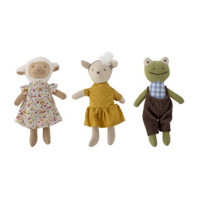 Bloomingville Dětská textilní hračka Animal Friends - set 3 ks, multi barva, textil