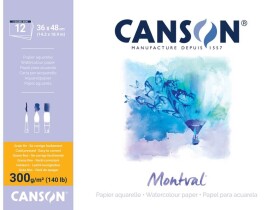 Canson Montval akvarelový papír blok 36 x 48 cm 300 g 12 listů