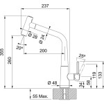 FRANKE - Icon Dřezová baterie FG 5188.031 s výsuvnou koncovkou, chrom 115.0625.188