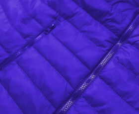 Lehká modrá dámská prošívaná bunda model 17050603 - J.STYLE Barva: odcienie niebieskiego, Velikost: S (36)