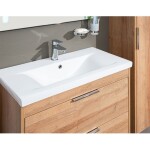 MEREO - Vigo, koupelnová skříňka s keramickým umyvadlem 61 cm, dub Riviera CN321