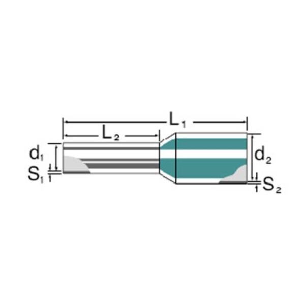 Wire end ferrule, 0,5 mm&sup2;, 6 mm, Colour code: Weidm&uuml;ller, Orange