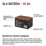 EMOS Bezúdržbový olověný akumulátor 12 V (B9656V) / 12 Ah / Faston 6,3 mm (B9656V)