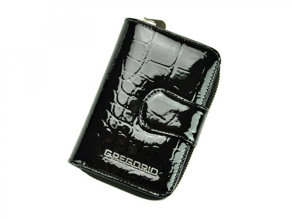 Luxusní dámská kožená peněženka Isidora croco, černá