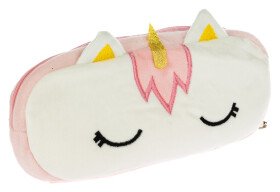 Etue školní plyš Unicorn - růžová