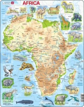 Puzzle Africa Topographic Map