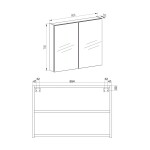 Mereo Koupelnová galerka 80 cm, zrcadlová skříňka, dub Riviera CN717GRN