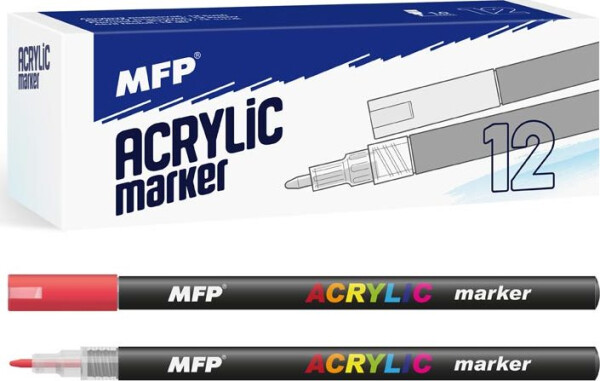 Akrylový popisovač 1 mm - červený