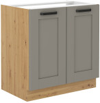 Spodní skříňka pod dřez Luna 80 ZL 2F BB Barva korpusu: Dub artisan, Barva dvířek: Clay Grey