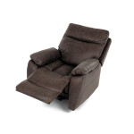 TV a relaxační křeslo s elektrickým ovládáním, potah hnědá látka v dekoru vintage, 1 motor 240V