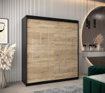 Šatní skříň Abi Y0 Barva korpusu: Dub artisan, Rozměry: 120 cm, Dveře: Černá