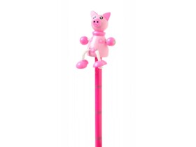 Orange Tree Toys Dřevěná tužka se zvířátkem - Prasátko (1ks)