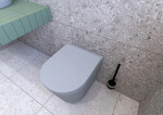 Wc závěsné SAT Infinitio včetně prkénka softclose, šedá mat, zadní odpad SATINF010RREXPLGRM SATINF010RREXPLGRM