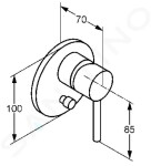 KLUDI - Bozz Baterie pod omítku pro 2 spotřebiče, černá mat 387163976