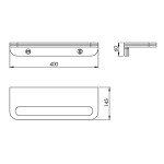 Gedy - HIMALAYA polička s držákem ručníků 400x145, bambus HY19