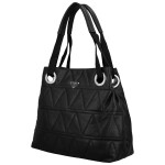 Trendy dámská koženková kabelka do ruky Einari, černá