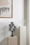 Stoff Nagel Designový svícen STOFF Nagel Stand Black, černá barva, kov