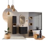 COMAD - Skříňka pod umyvadlo 50cm 2 zásuvky NOVA BLACK 5907611663943