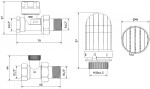 MEXEN/S - G03 termostatická sada pro radiátor středová, nikl W914-012-938-01