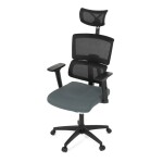 Kancelářská židle, potah šedá látka a černá síťovina MESH, houpací mech.