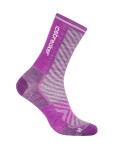 Dámské běžecké merino ponožky ICEBREAKER Wmns Run+ Ultralight Crew Fusion Dye, Passion Sd/Passion/Snow velikost: 41-43 (L)