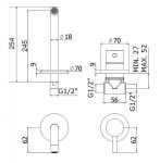 PAFFONI - Light Umyvadlová baterie pod omítku s tělesem, 2-otvorová instalace, bílá mat LIG007BO70