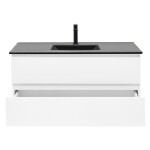 Koupelnová skříňka s keramickým umyvadlem SAT B-Way 99x50x45 cm bílá lesk BWAY2100WU4B2B BWAY2100WU4B2B