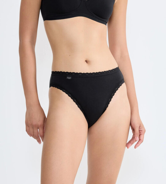 Dámské kalhotky sloggi 24/7 Cotton Lace Tai - černé - SLOGGI BLACK 46