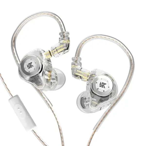 KZ - EDX Pro Sluchátka s mikrofonem (Clear) (6970493061762)