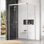 RAVAK - Matrix Sprchový kout třídílný MSDPS-120/90 L, 1185-1205x885-905 mm, satin/čiré sklo 0WLG7U00Z1