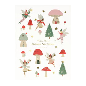 Meri Meri Vánoční samolepky Christmas fairy – 10 archů, červená barva