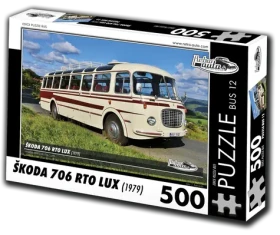 RETRO-AUTA Puzzle BUS č.12 Škoda 706 RTO LUX (1979)